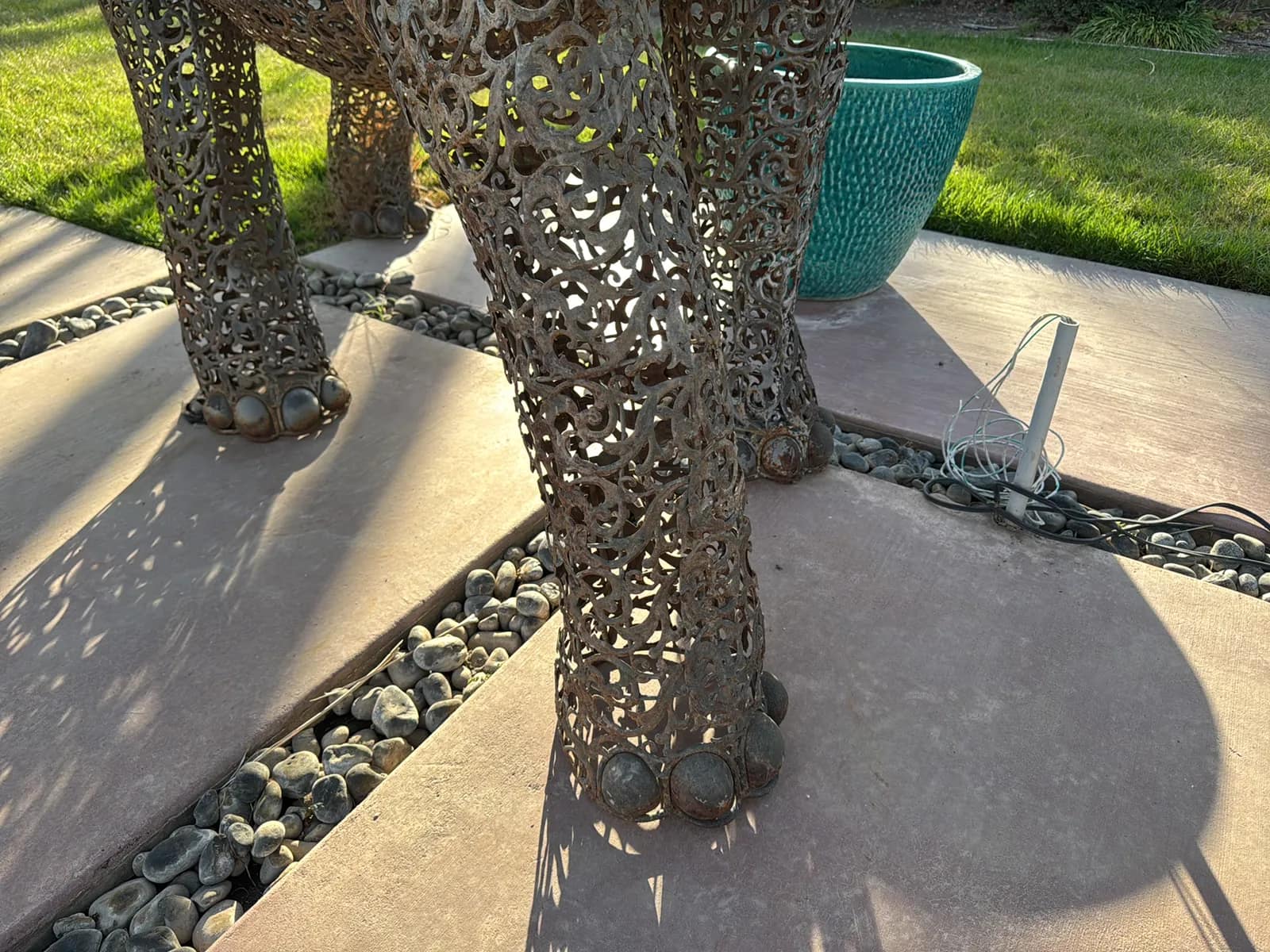Garden Items: Steel Filigree Elephant Sculpture, photo 7 of 7
