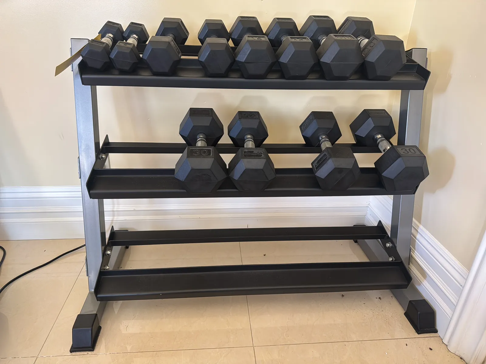 Weight Rack With Assorted Weights, photo 2 of 8