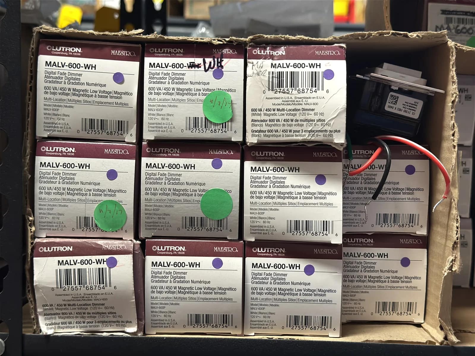 Contents Of (1) Shelf: Leviton Switch-plates, Lutron Switches And More, photo 12 of 12