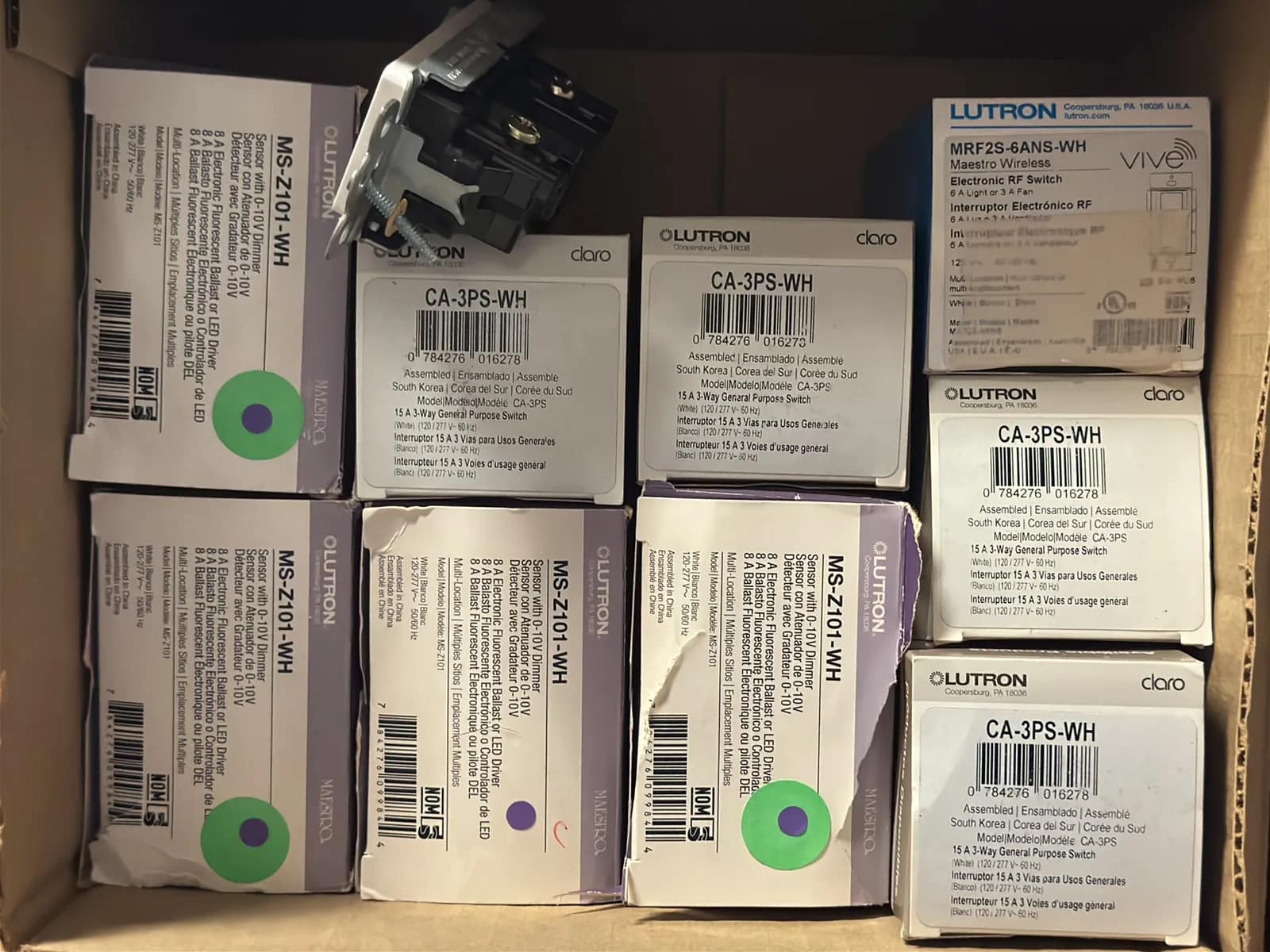 Contents Of (1) Shelf: Leviton Switch-plates, Lutron Switches And More, photo 8 of 12