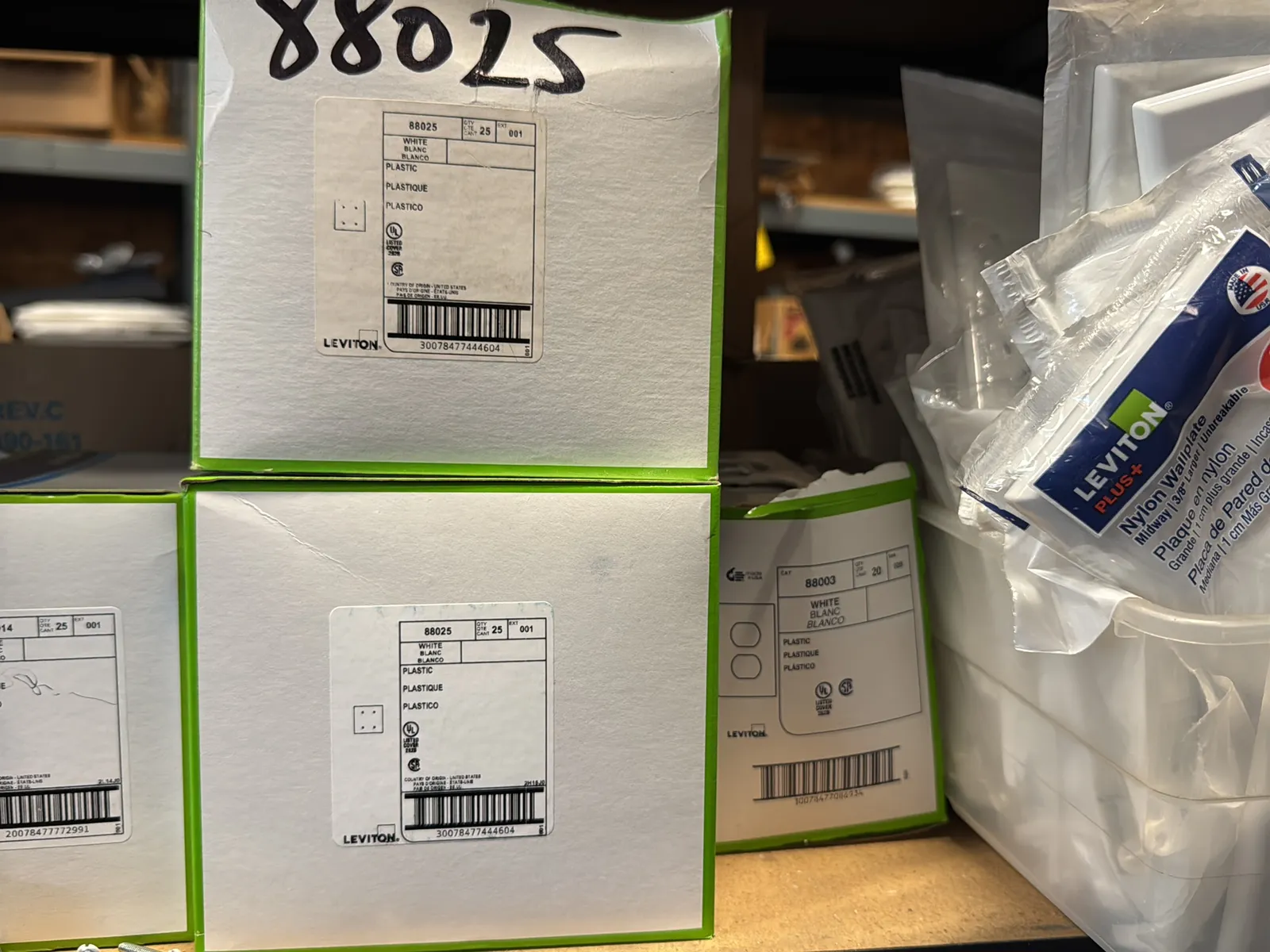 Contents Of (1) Shelf: Leviton Switch-plates, Lutron Switches And More, photo 5 of 12