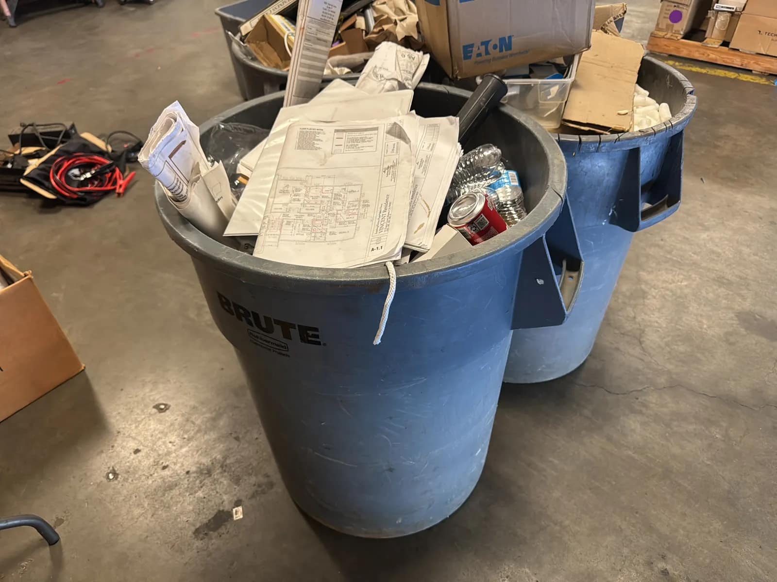 (3) Garbage Cans (With Contents), photo 5 of 6