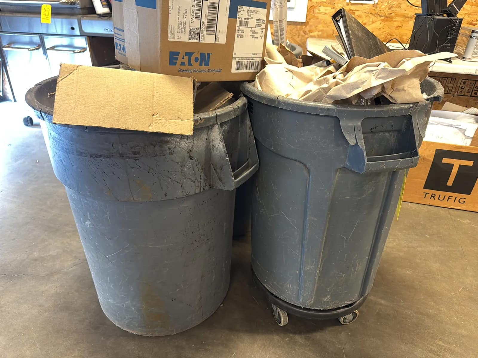 (3) Garbage Cans (With Contents), photo 3 of 6
