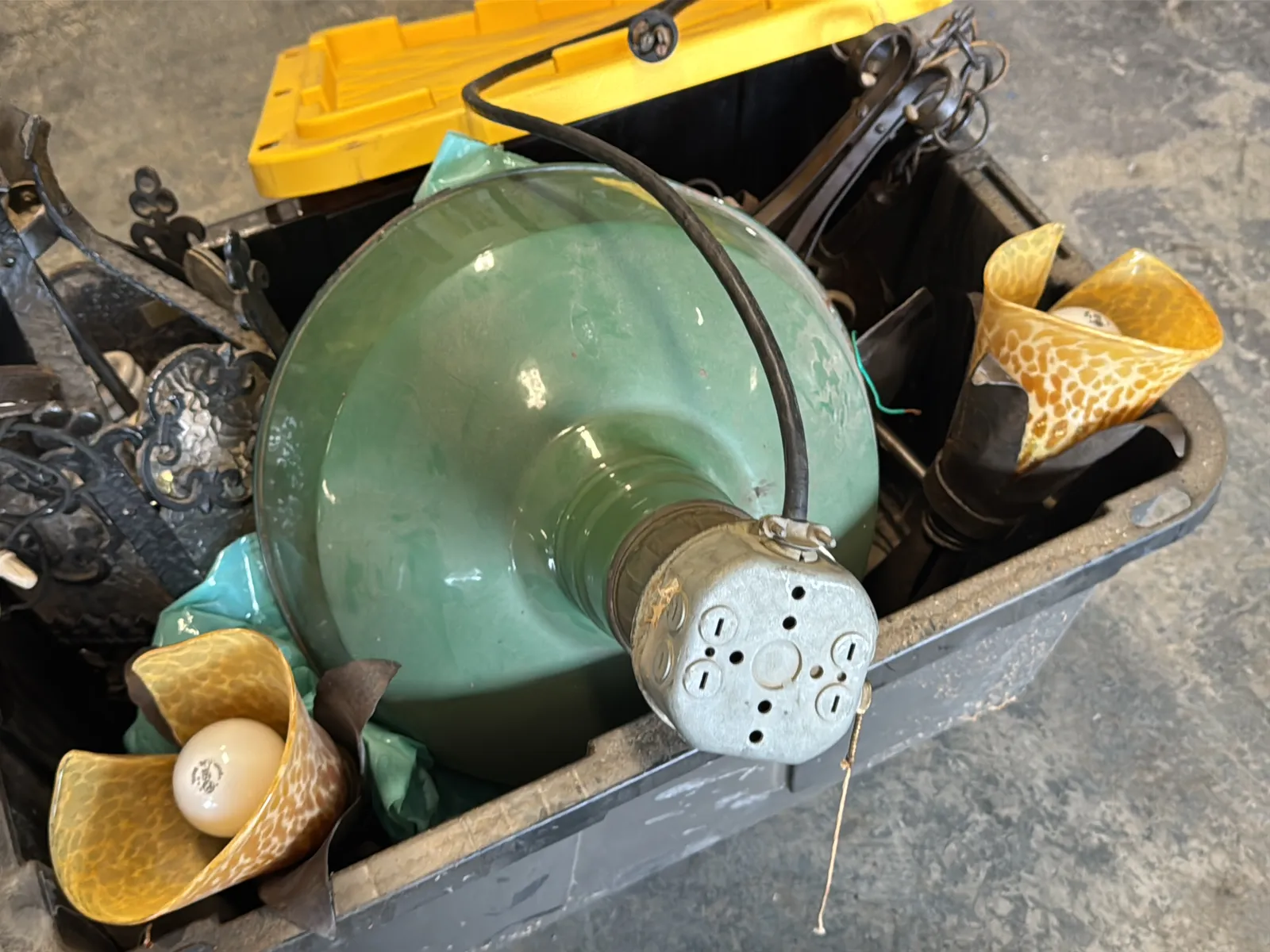 Bin And Contents: Vintage Lighting, photo 2 of 11
