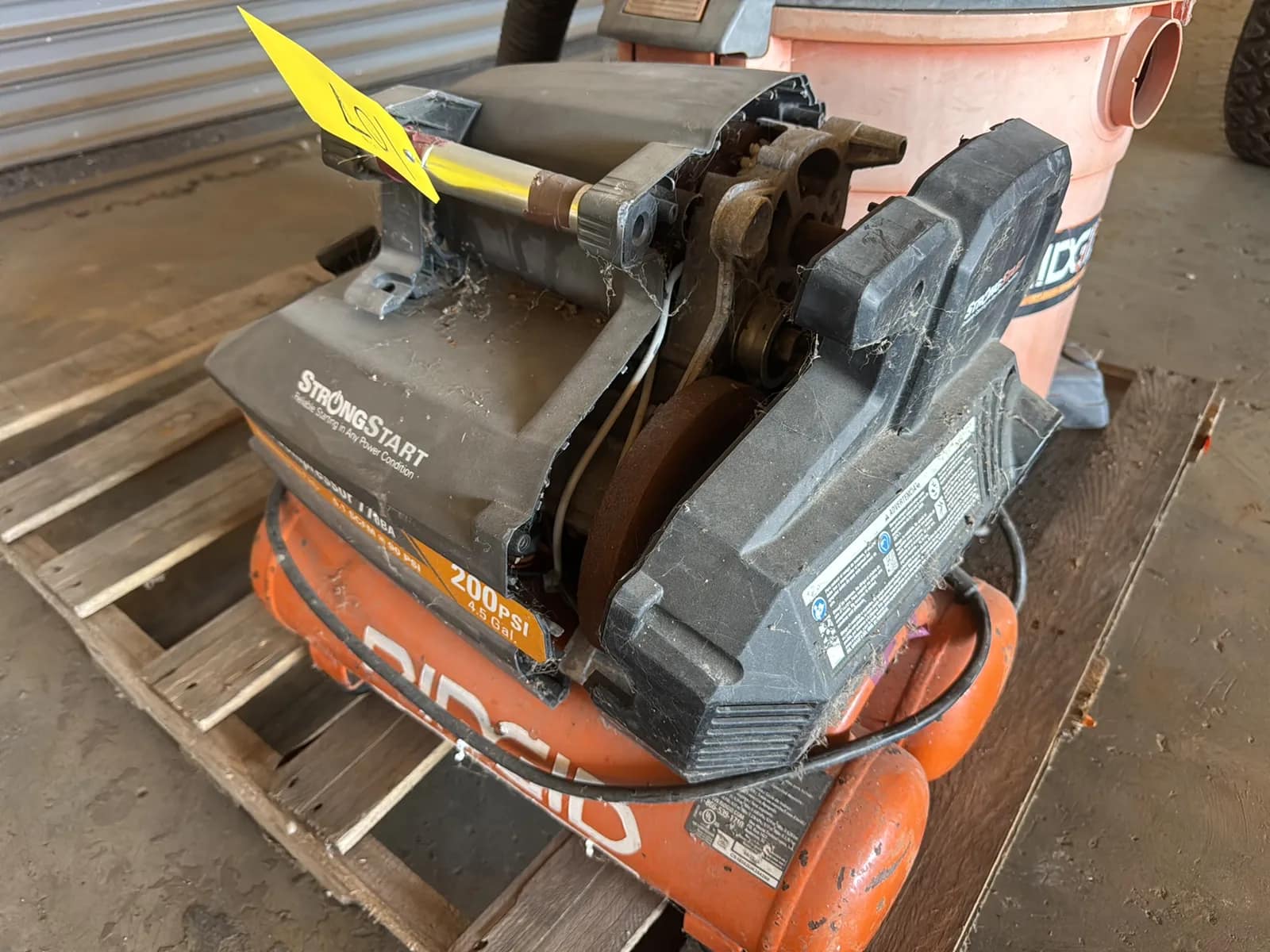 Ridgid Air Compressor And Dry Vac, photo 2 of 7