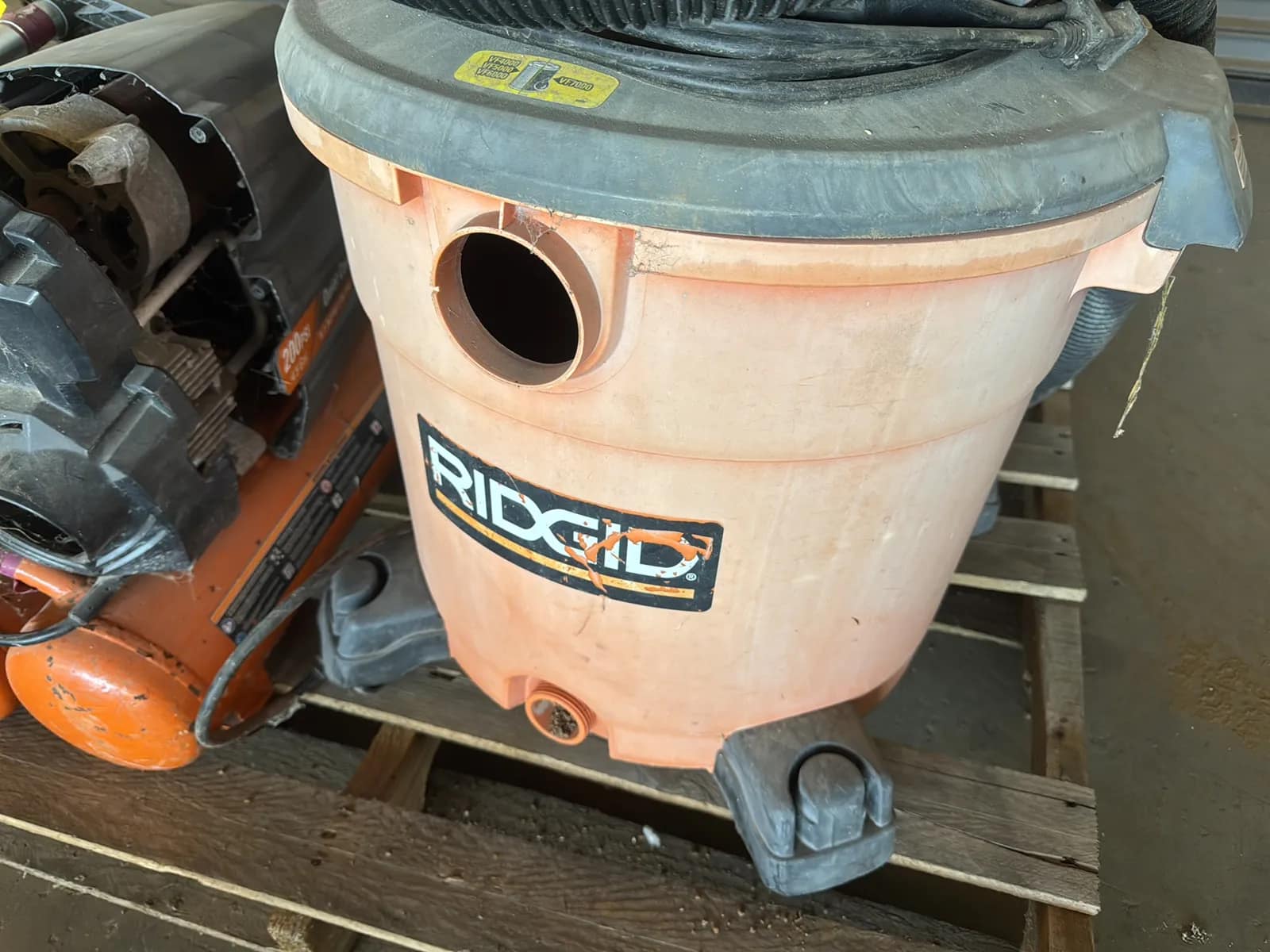 Ridgid Air Compressor And Dry Vac, photo 6 of 7
