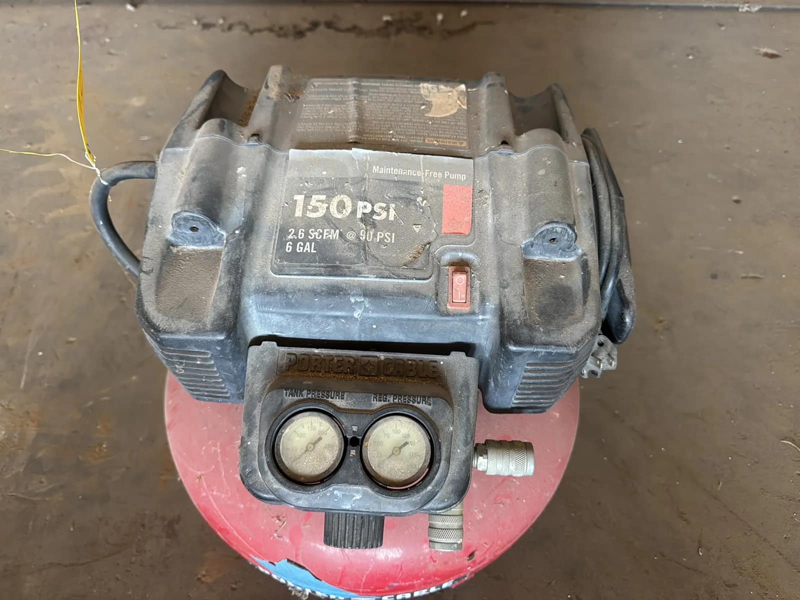 Porter Cable 6gal 150 Psi Pancake Air Compressor, photo 3 of 4
