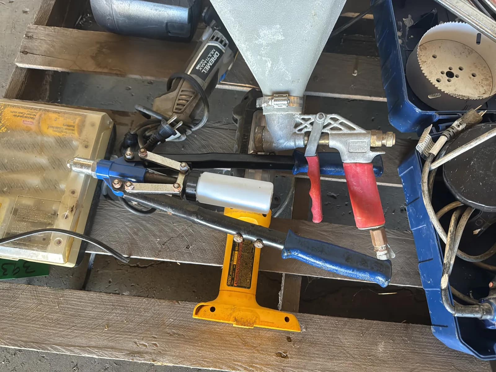 Pallet Of Assorted Corded Tools, Spray Gun And More, photo 3 of 5