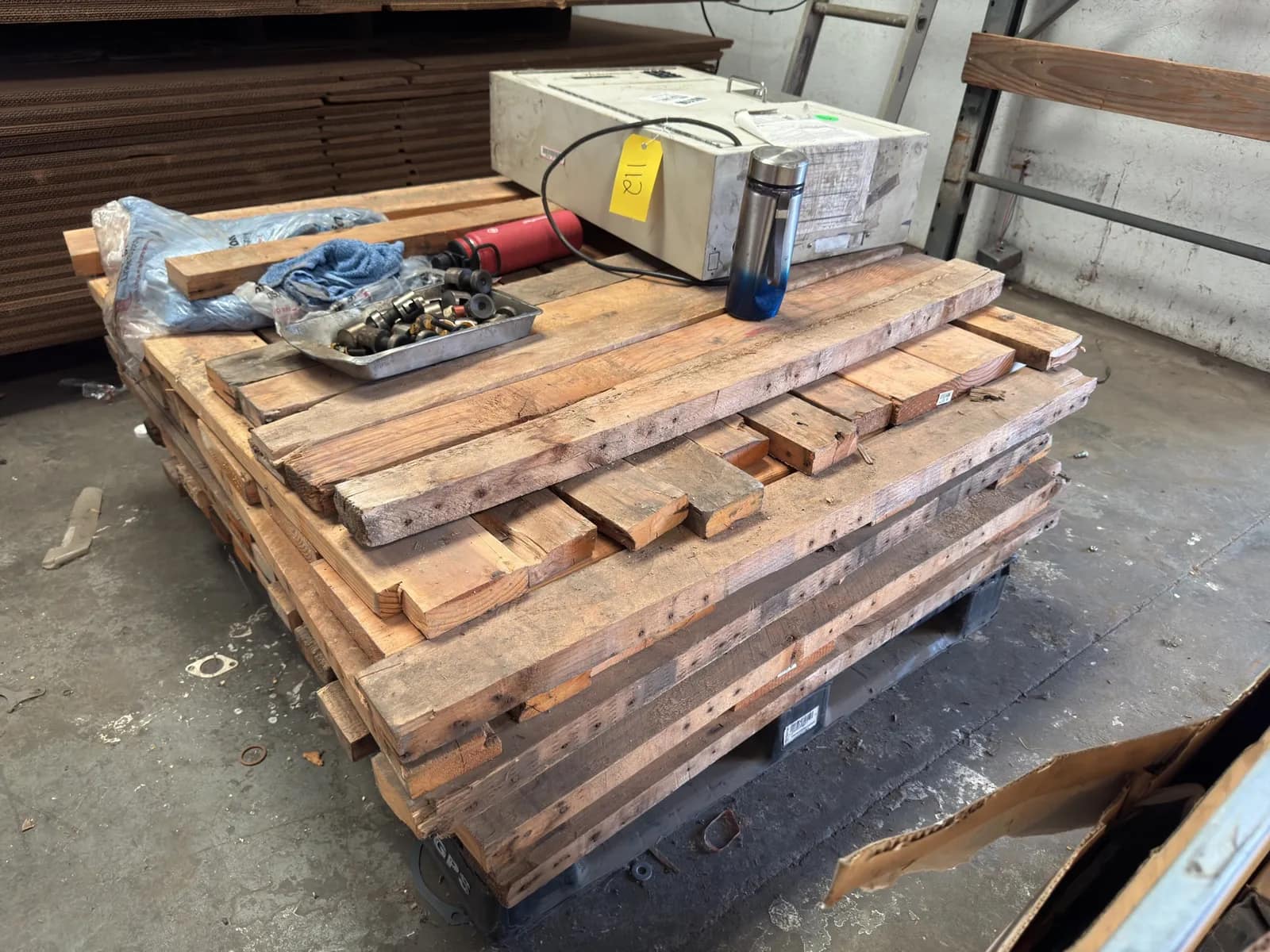 Contents Of Pallet: Assorted Wood, The Key Watcher Lockbox And More, photo 4 of 7