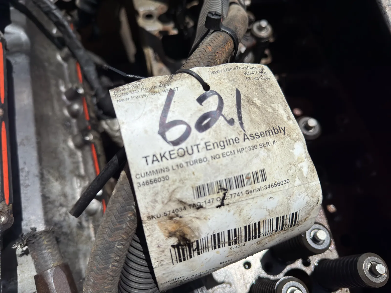 Contents Of Bin: Assorted Diesel Engine Core Parts, photo 5 of 7
