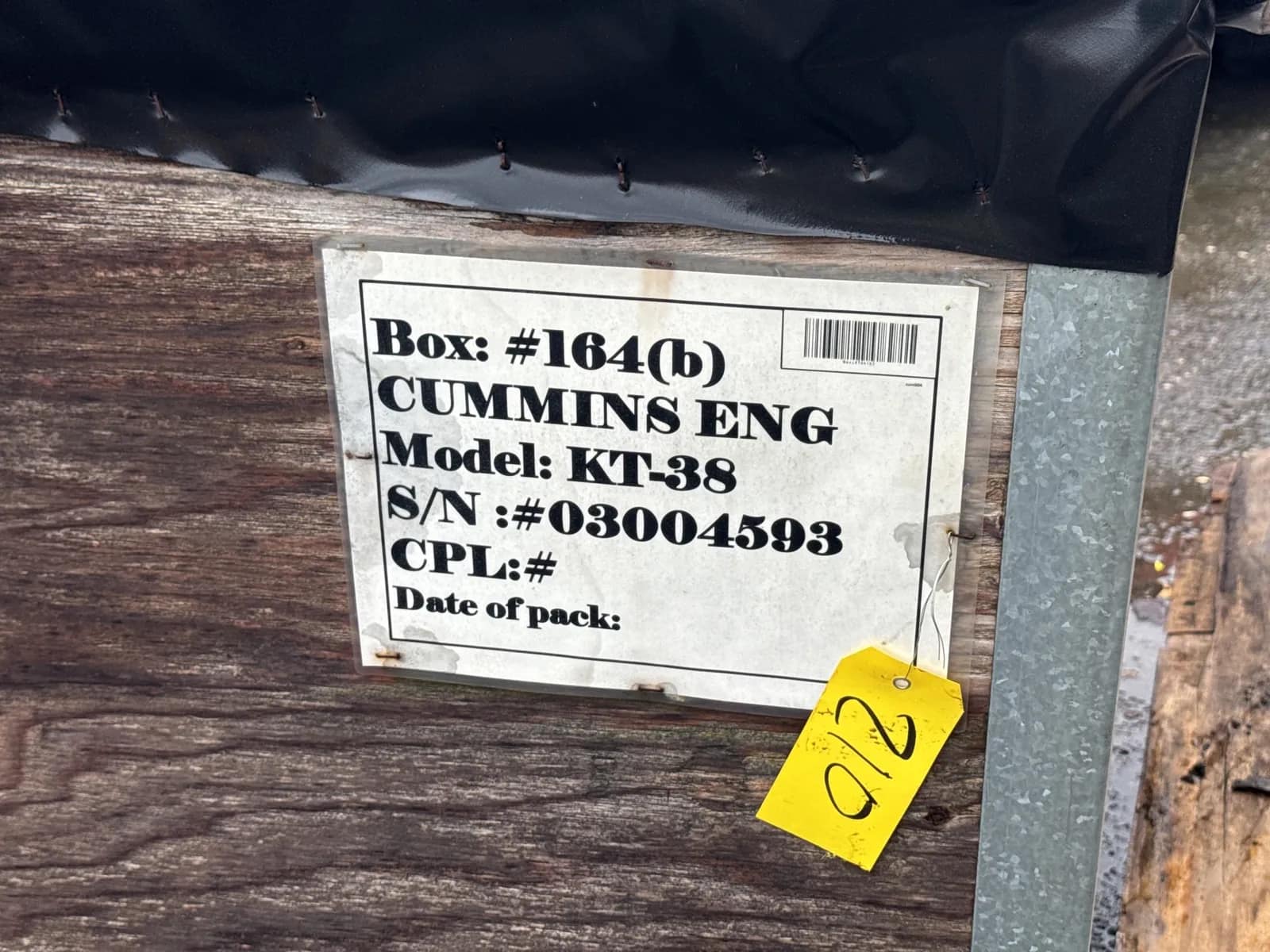 Contents Of Crate: Cummins Diesel Engine Core Parts, photo 2 of 7