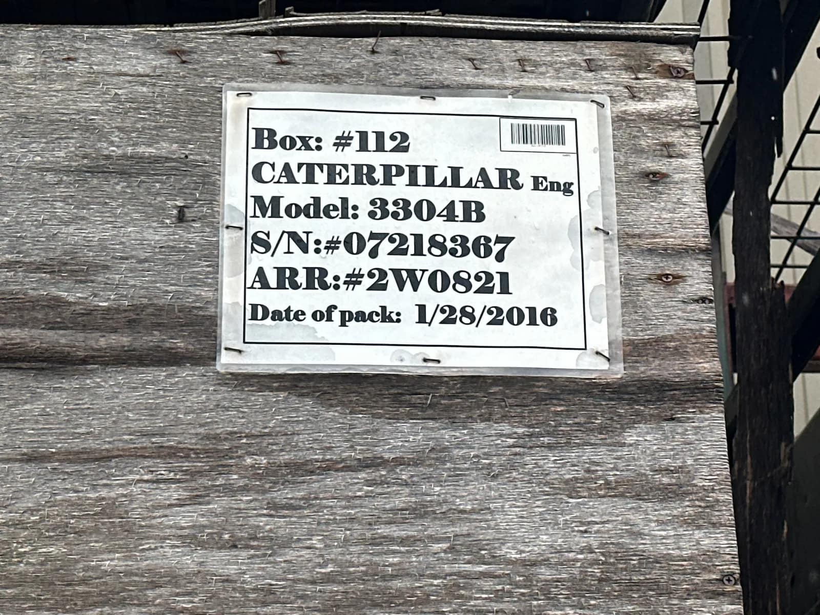 Contents Of Crate: Assorted Caterpillar Engine Core Parts, photo 3 of 3