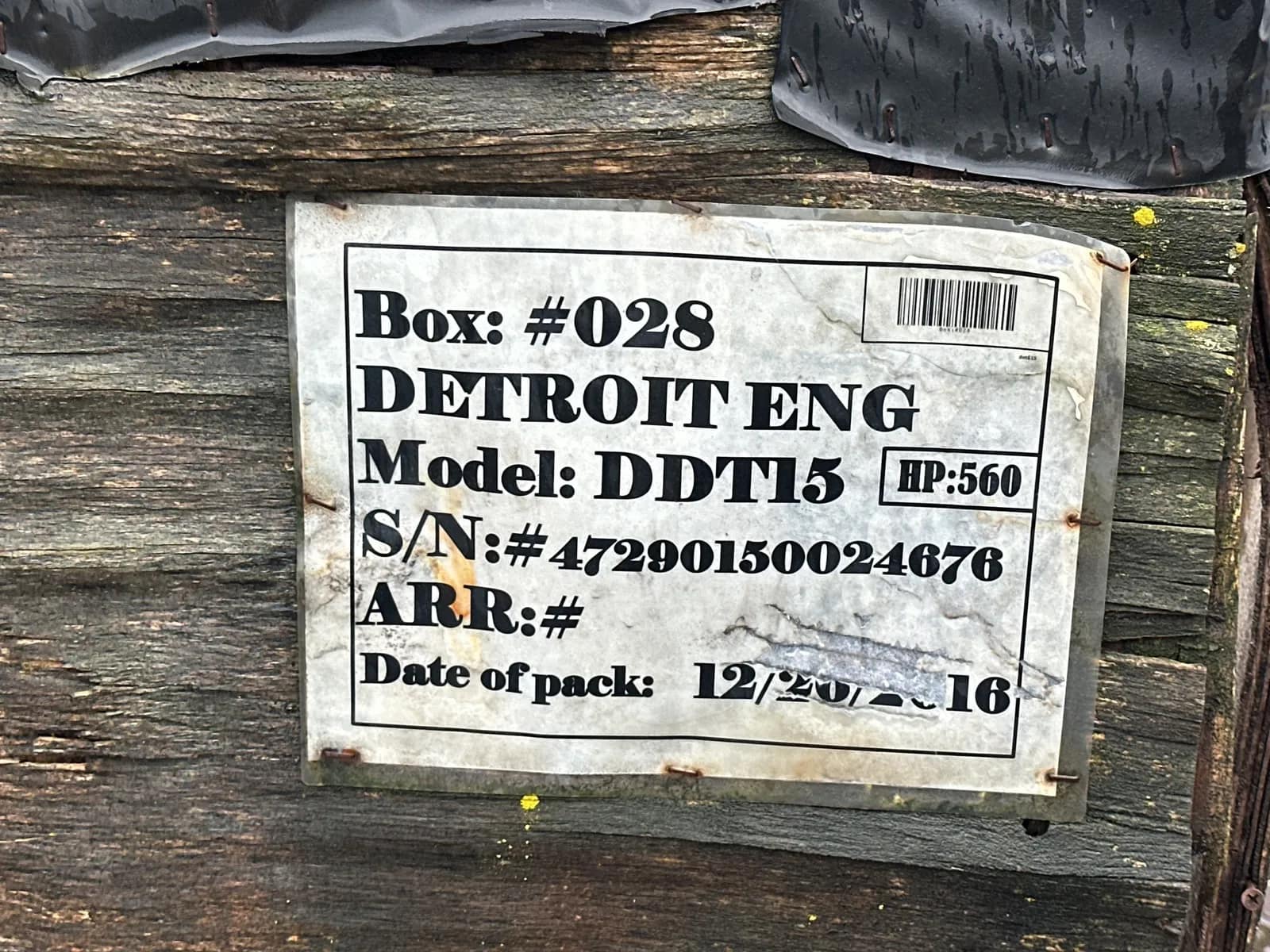 Contents Of Crate: Detroit Engine Core Parts, photo 5 of 5