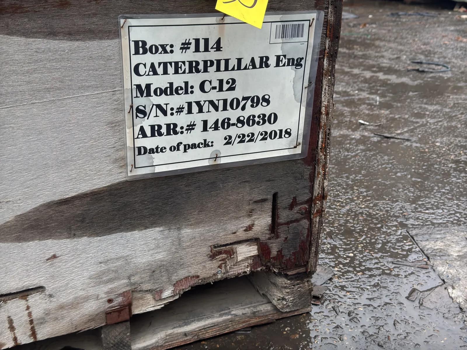 Contents Of Crate: Caterpillar Diesel Engine Core Parts, photo 2 of 7