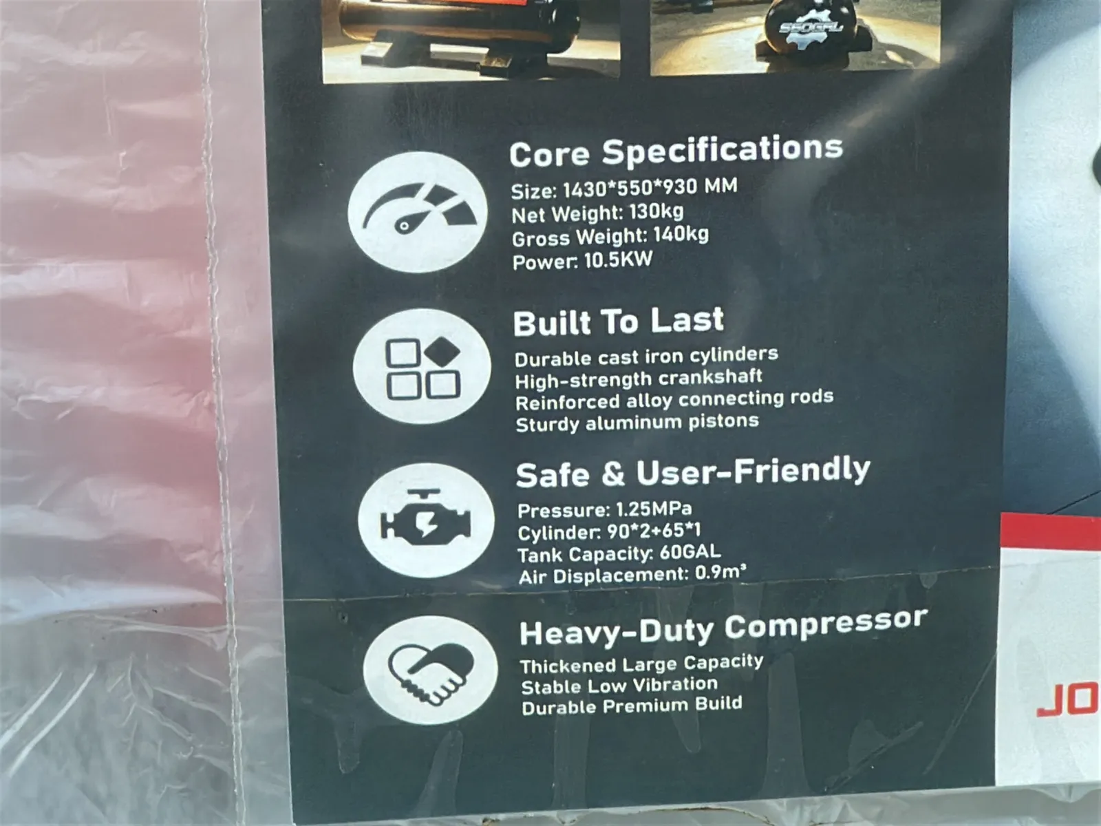 2026 SDLanch S60Gal Air Compressor (Unused), photo 11 of 11