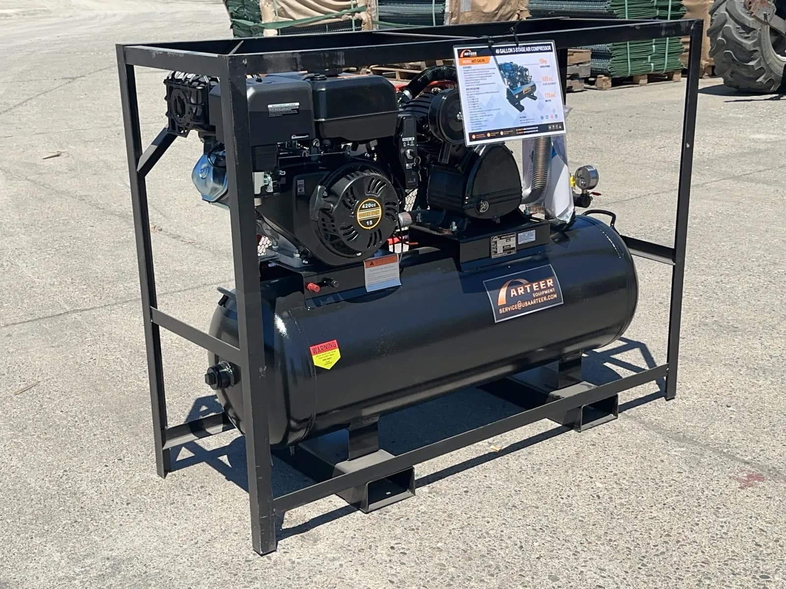 2026 Arteer ART-GAC40 40 Gallon 2-Stage Air Compressor (Unused), photo 4 of 12