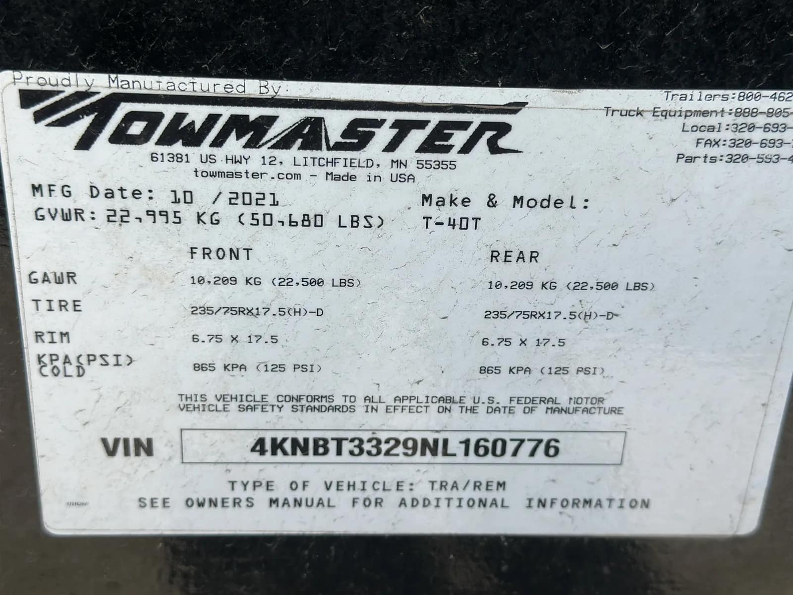 2022 Towmaster T-40T 27' Tilt Deck Flatbed Trailer, photo 43 of 43