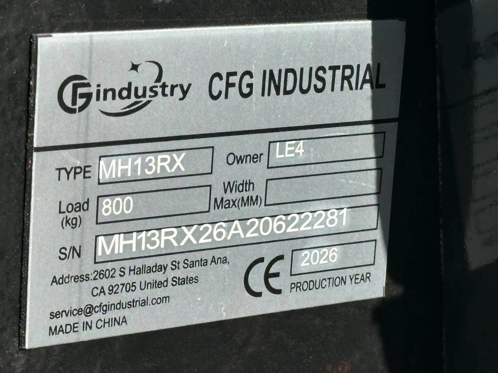 2026 CFG Industrial MH13RX Mini Excavator (Unused), photo 22 of 30