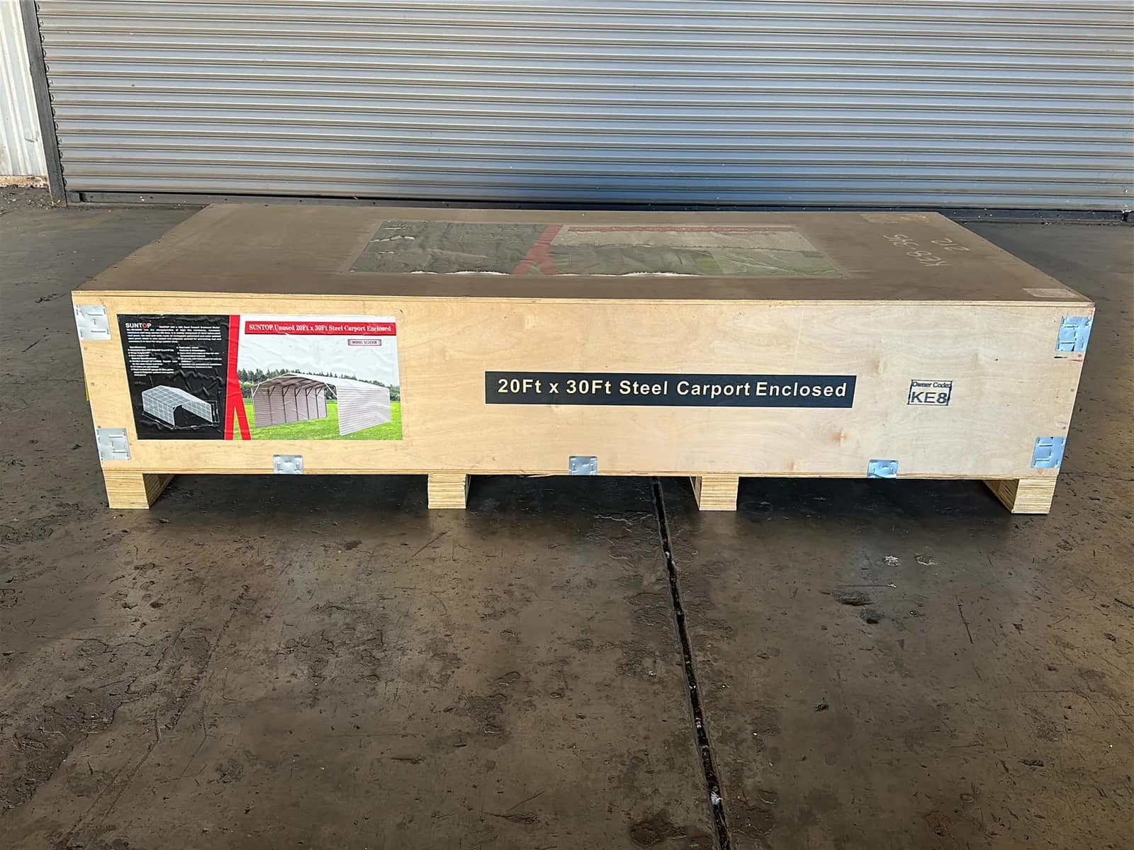 2026 Suntop SC2030B 20'x30' Steel Enclosed Carport (Unused), photo 8 of 8