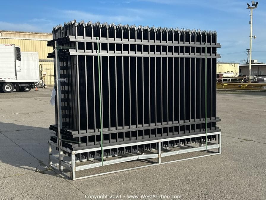 30-2024-10-39-x7-39-4-rail-iron-fence-panels-300-linear-feet-total-unused-565938