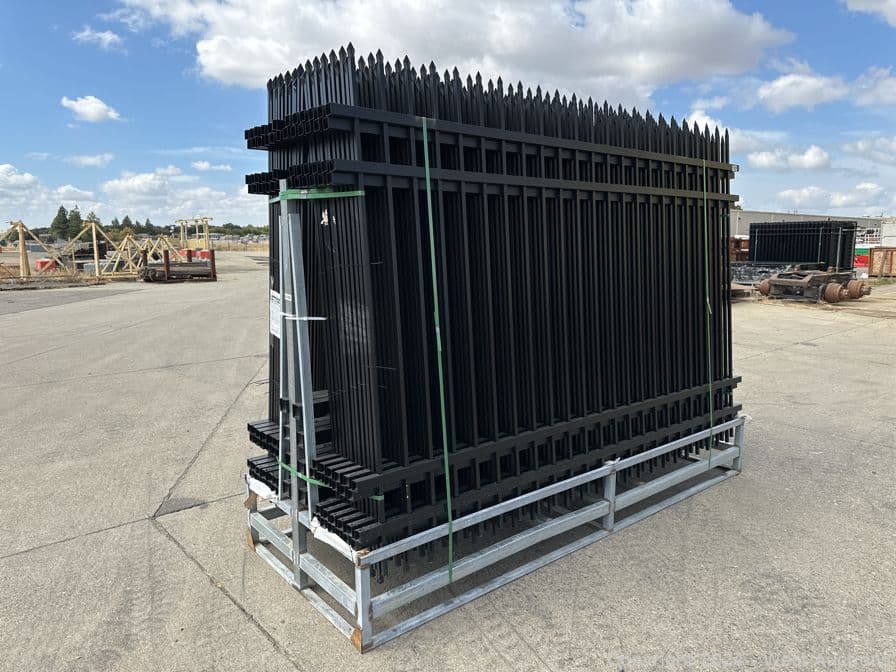 24-2024-10-39-x7-powder-coated-steel-fence-panels-240-linear-feet-total-unused-570202