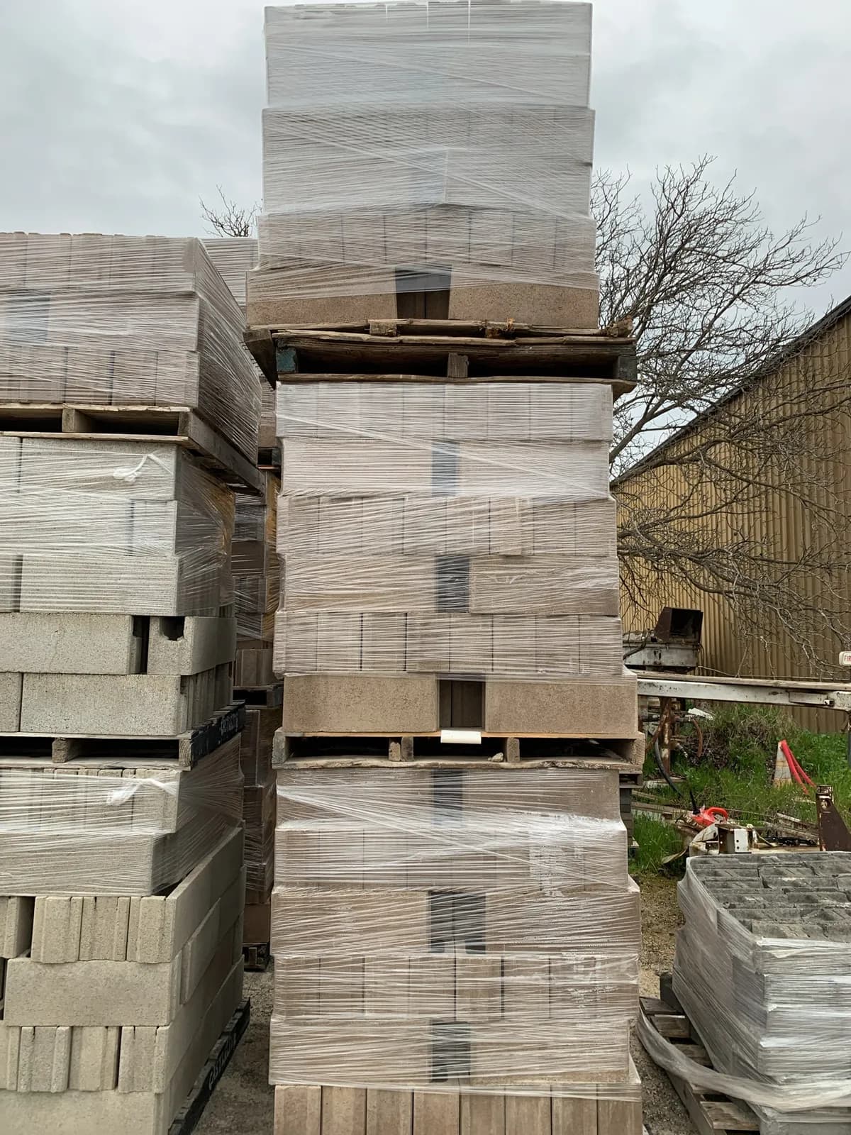 3-pallets-of-6x8x24-precision-fence-block-tan-16ba9a