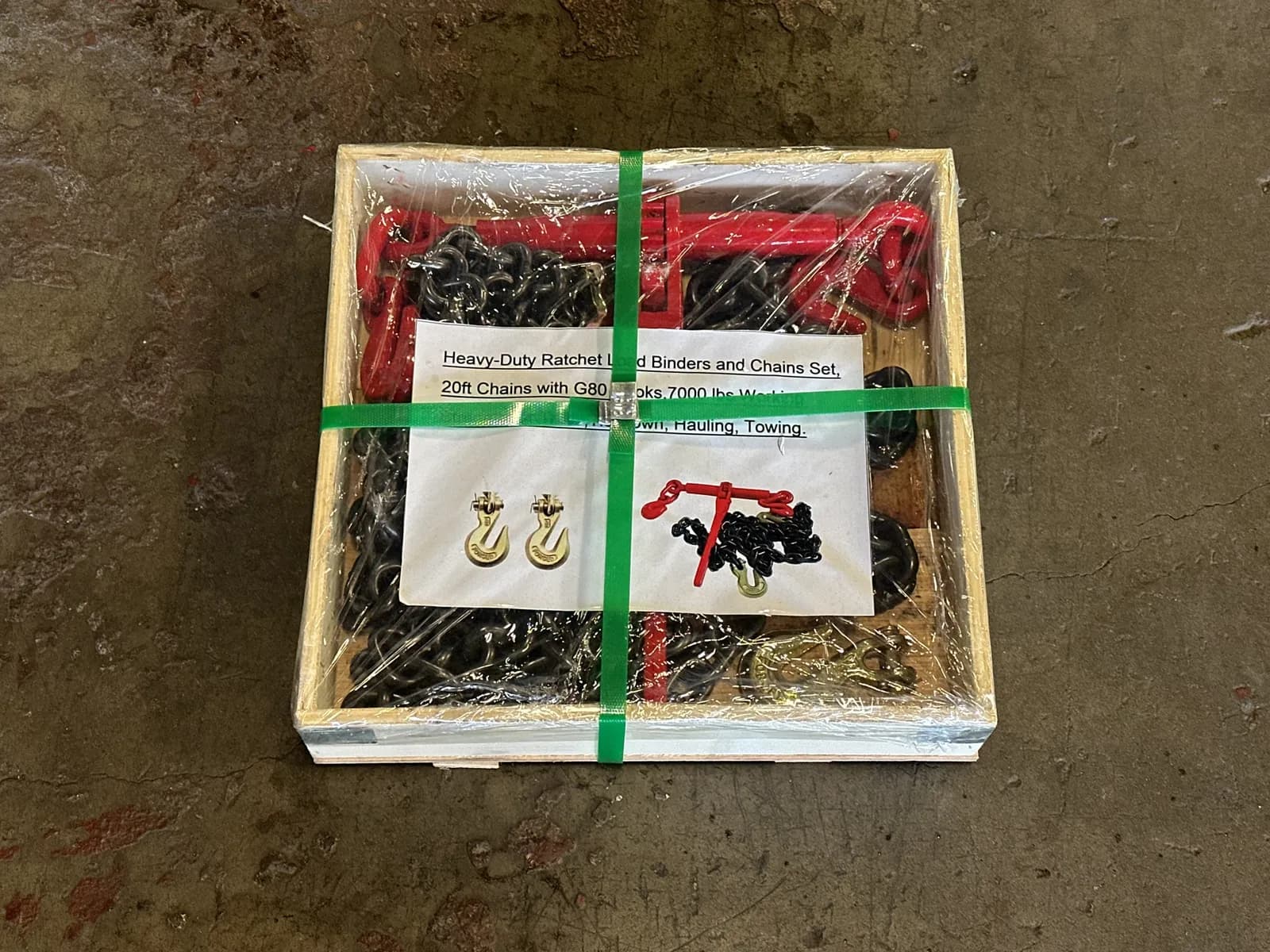1-ratchet-load-binder-and-1-20-7000lb-capacity-chain-with-g80-hooks-unused-mlqx1lh2