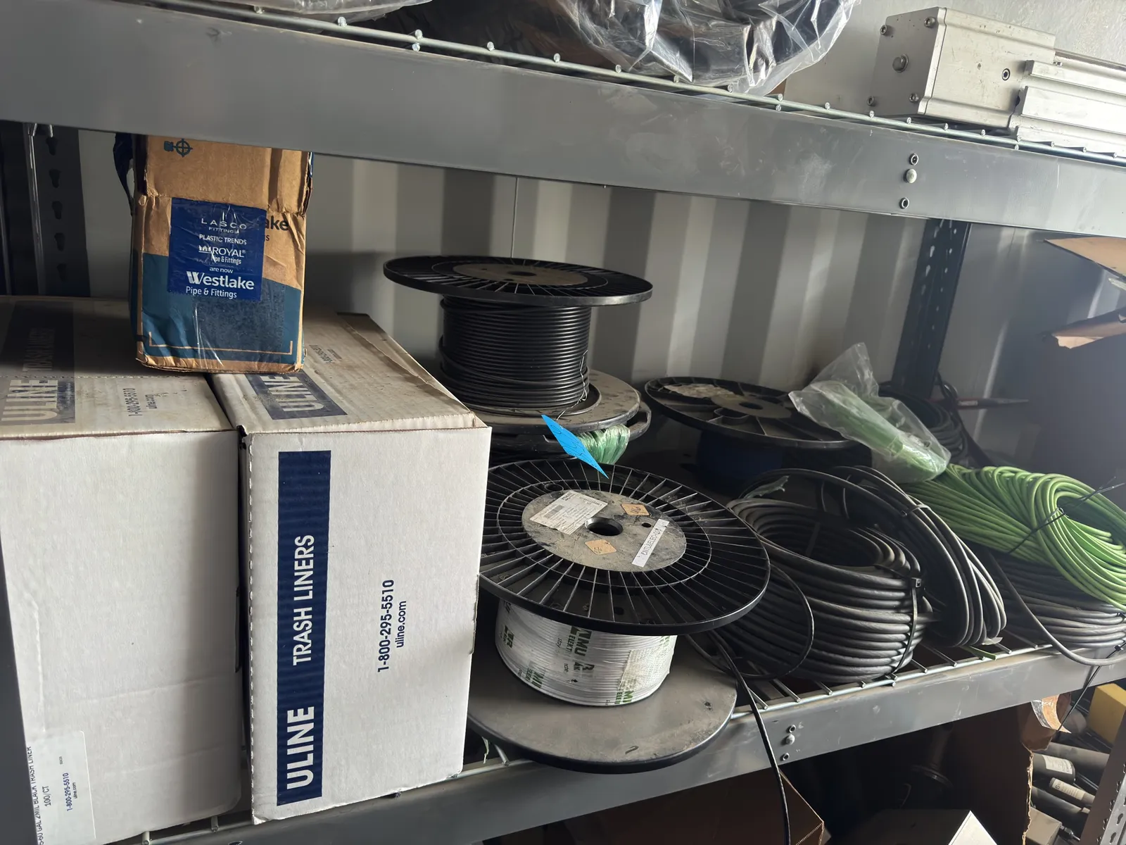 contents-of-shelf-pur-pvc-rolls-uline-trash-liners-pipe-fittings-and-more-b5d65b