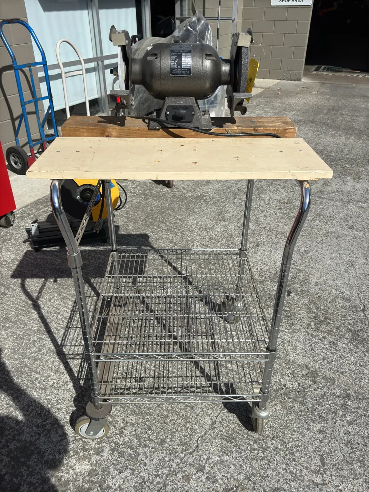 remington-tool-co-bench-grinder-with-mounted-cart-341ecf