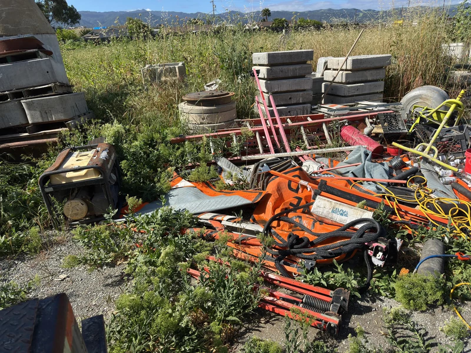 contents-of-section-assorted-construction-signage-werner-ladders-cement-caps-and-more-fb10f6