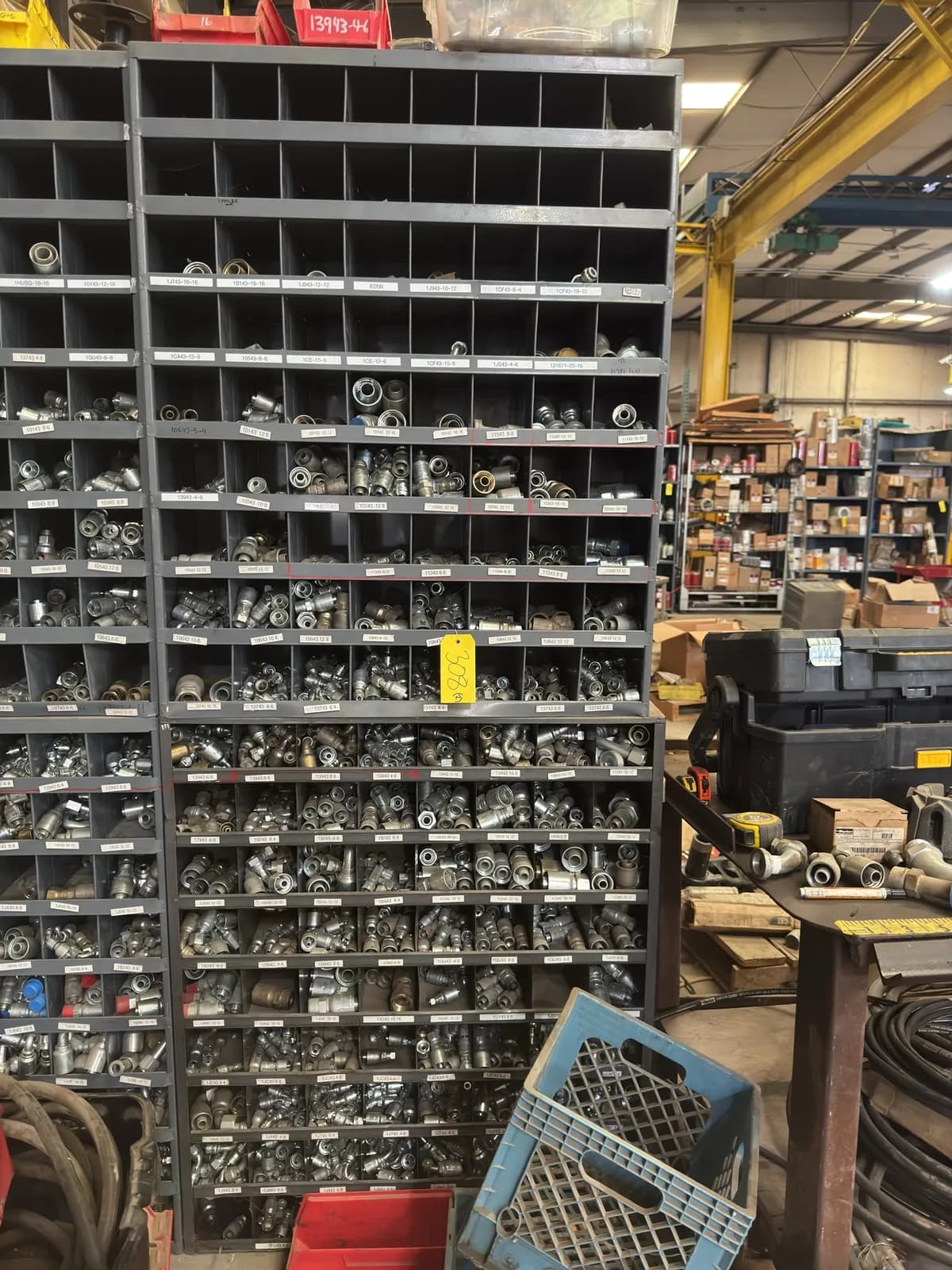 2-steel-hardware-organizers-with-contents-assorted-hydraulic-fittings-0ad755