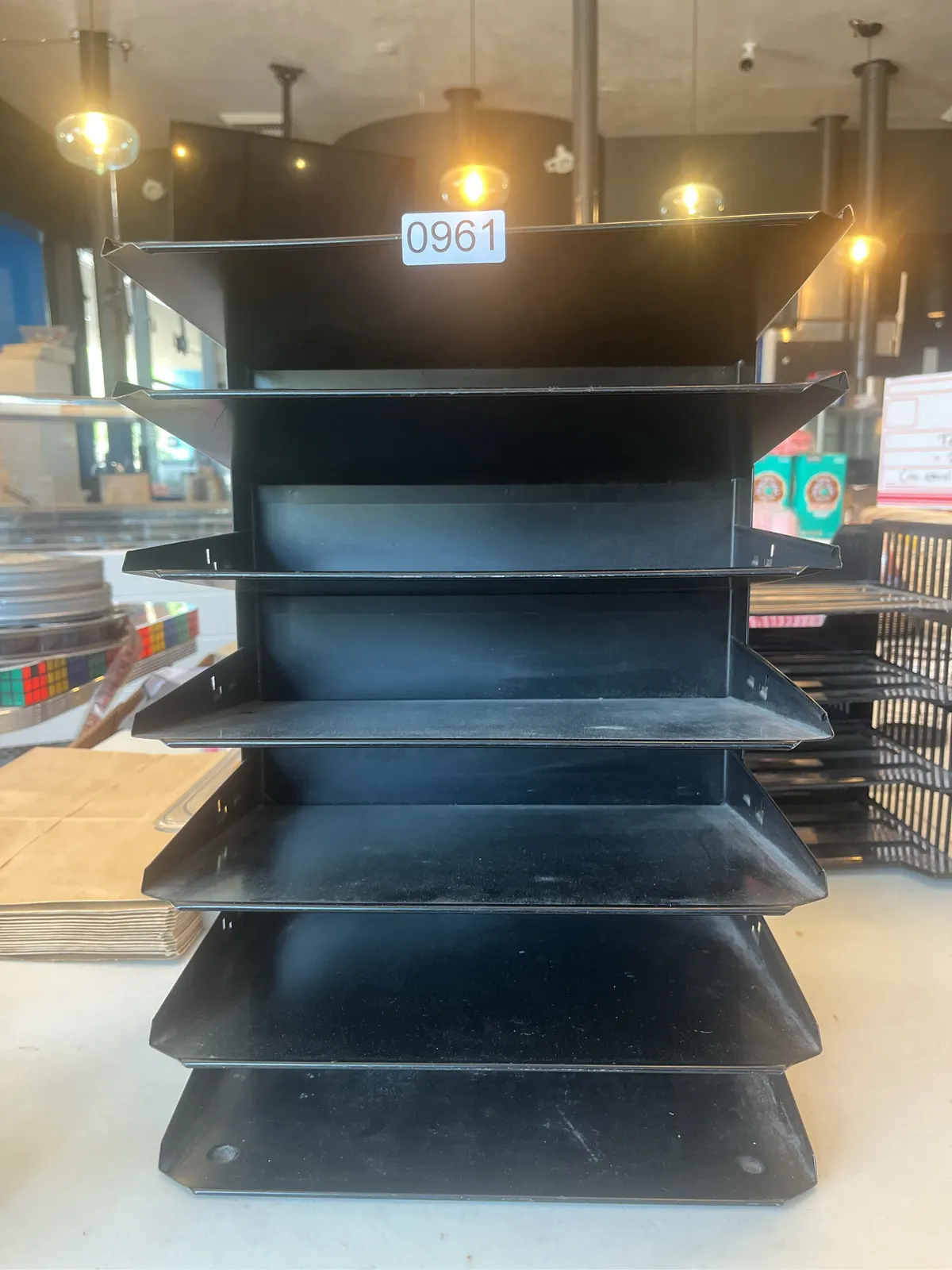 black-stackable-file-organizer-with-multiple-compartments-white-double-shelf-black-organizer-with-7-shelves-23d8d6