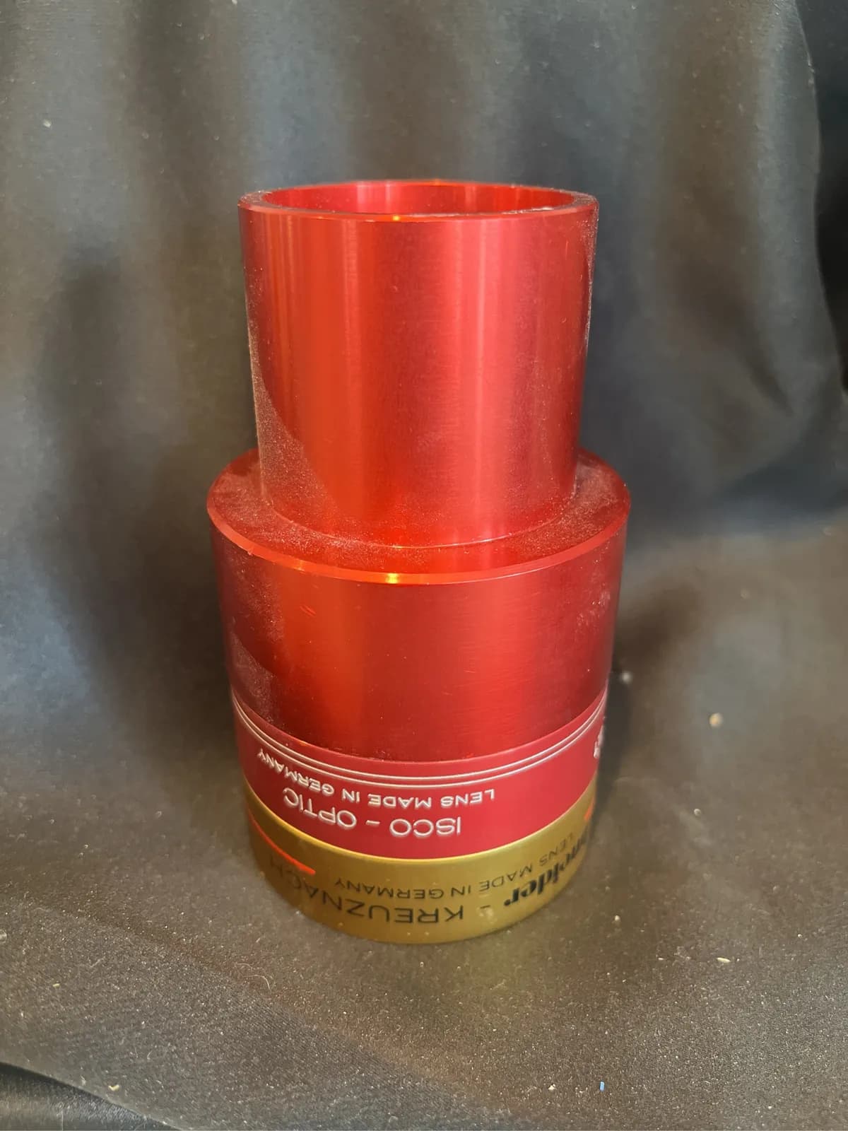 schneider-kreuznach-1600-optic-lens-adapter-in-red-finish-b31a46