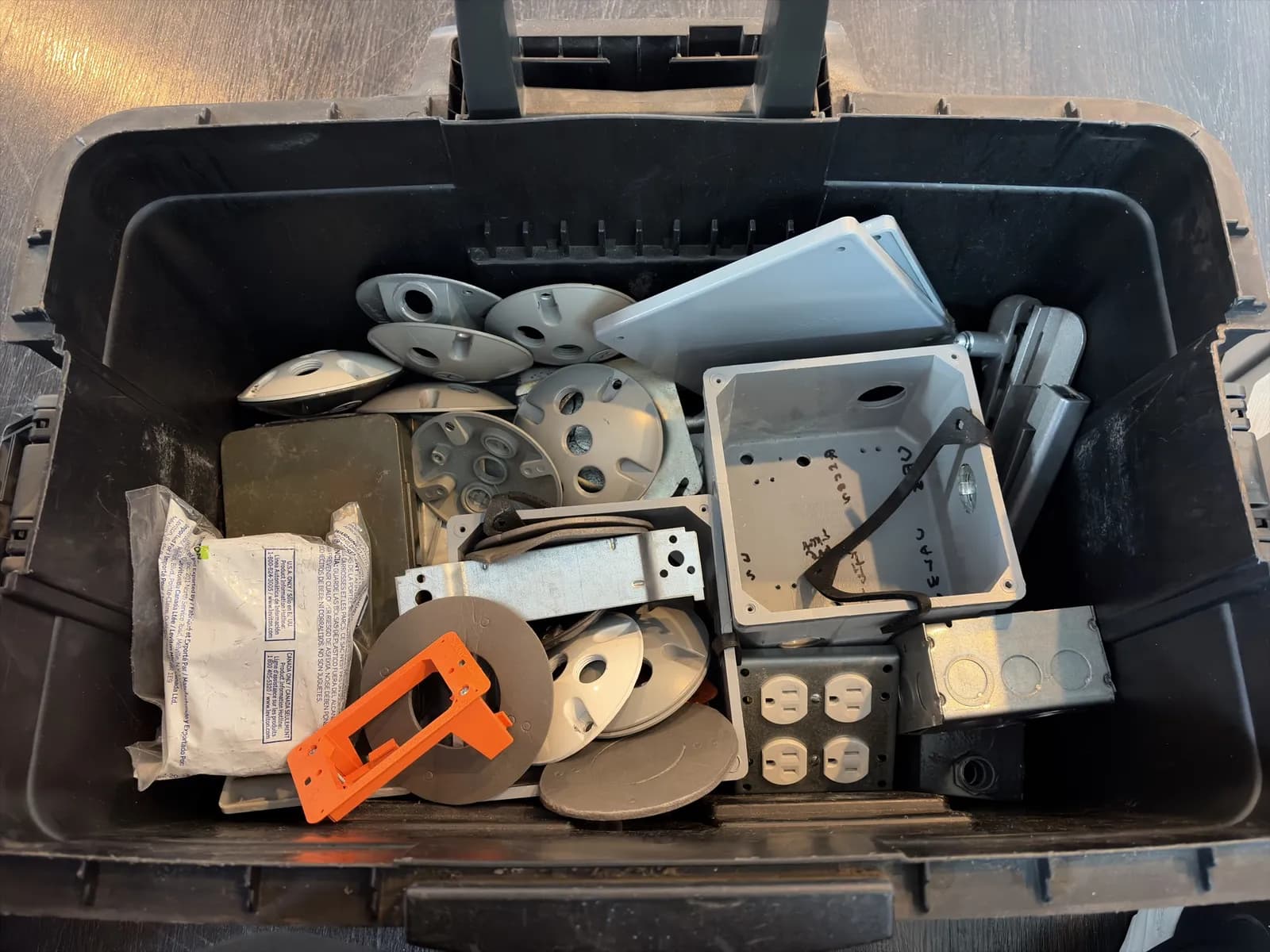 rolling-tool-box-with-wheels-and-telescoping-handle-full-of-electrical-supplies-7093d8