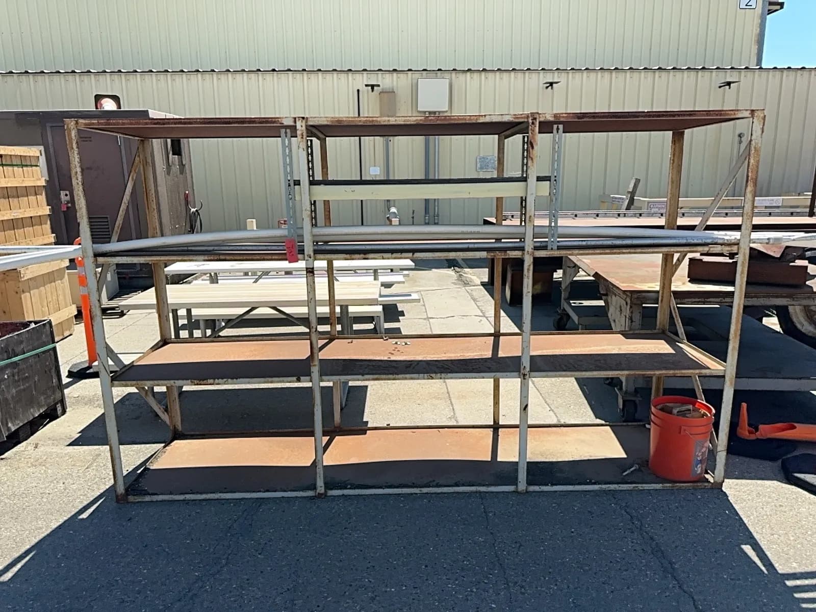 steel-storage-shelf-with-assorted-pvc-and-steel-pipe-10a0c0