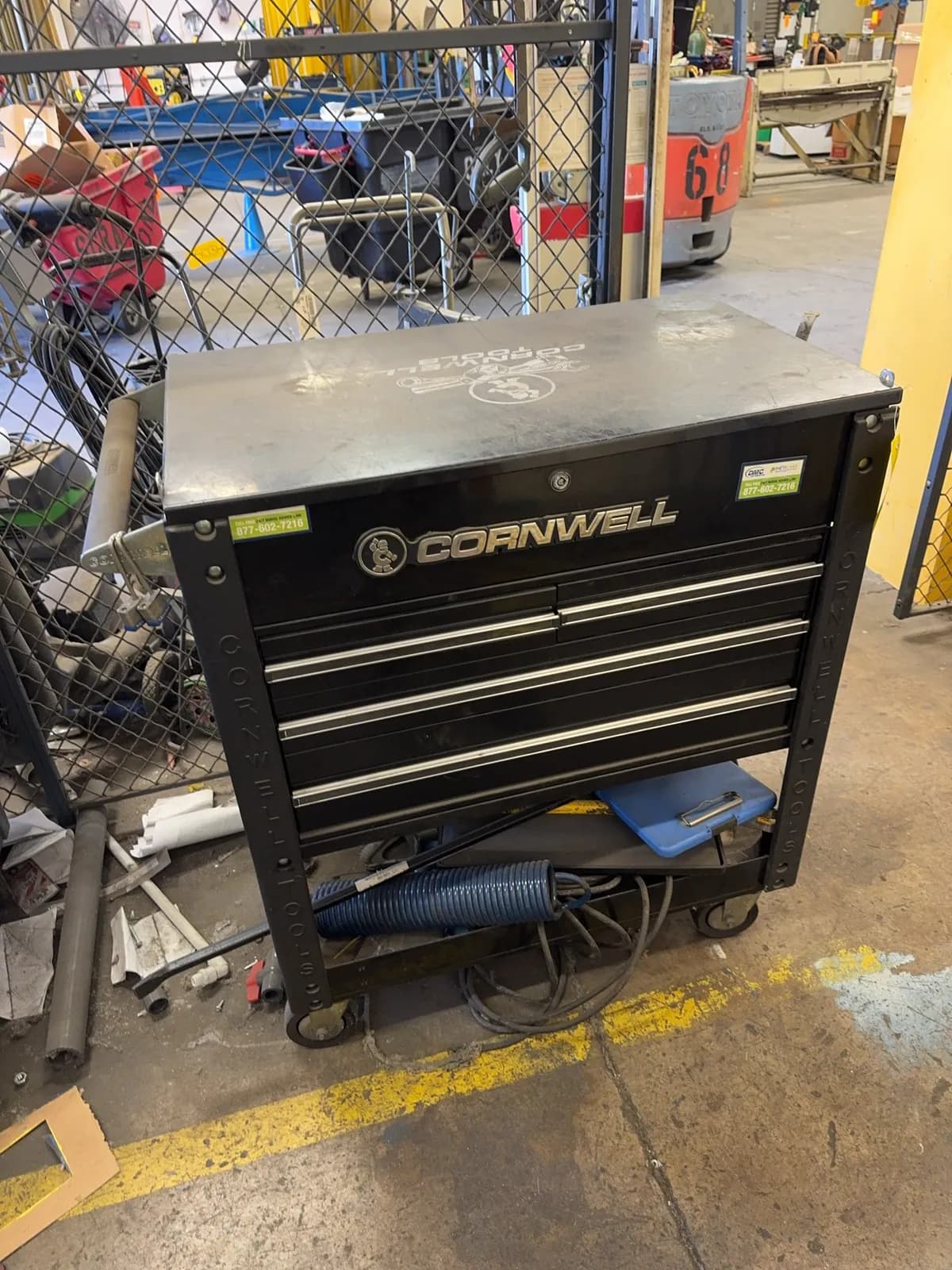 cornwell-tools-rolling-toolbox-with-contents-wrenches-punch-set-screwdrivers-air-drill-and-springs-mrjec5kc