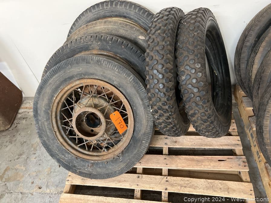 contents-of-pallet-4-vintage-ford-model-a-automotive-wheels-tires-and-more-557018