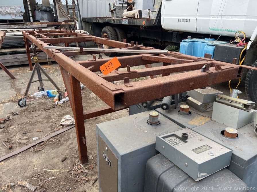 heavy-duty-handmade-steel-work-table-with-rolling-pipe-stands-561654