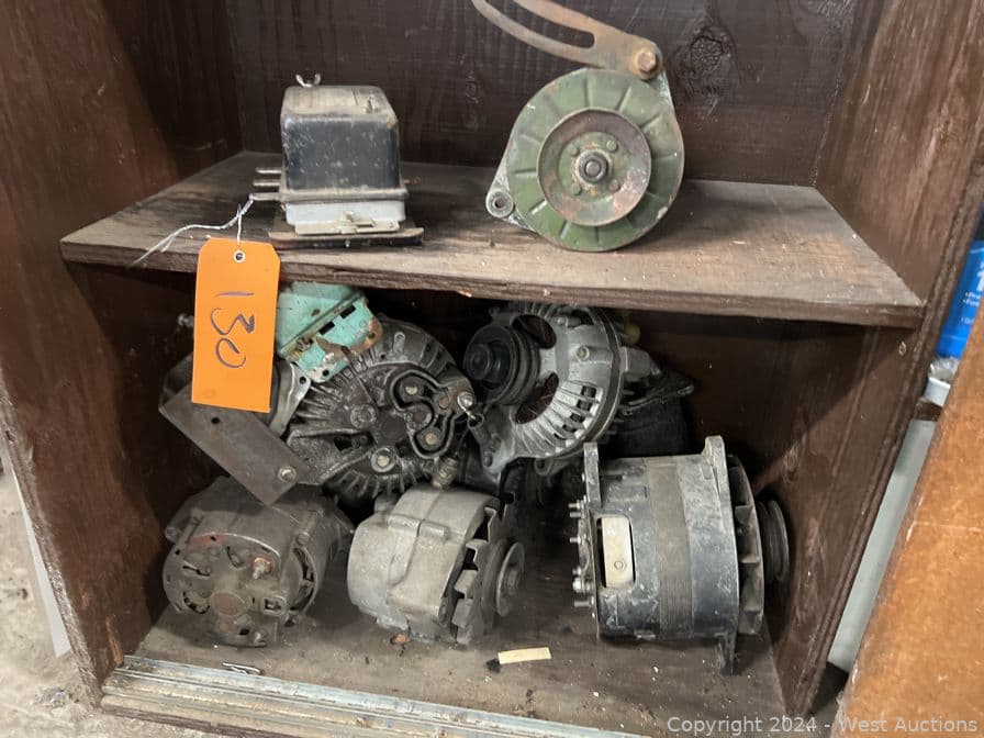 contents-of-2-shelves-assorted-alternators-and-other-vintage-automotive-parts-566244