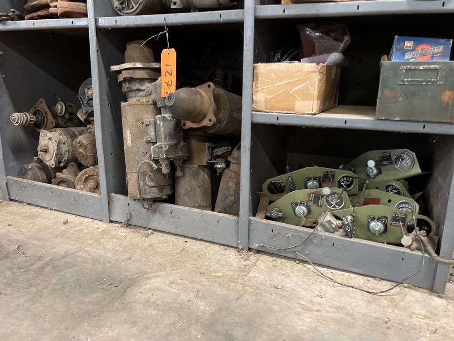 contents-of-3-shelves-vintage-automotive-starters-gauges-alternators-and-more-566247