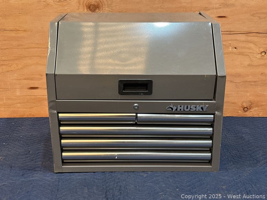 husky-standard-duty-26-in-5-drawer-gray-steel-top-tool-chest-298-retail-price-585838