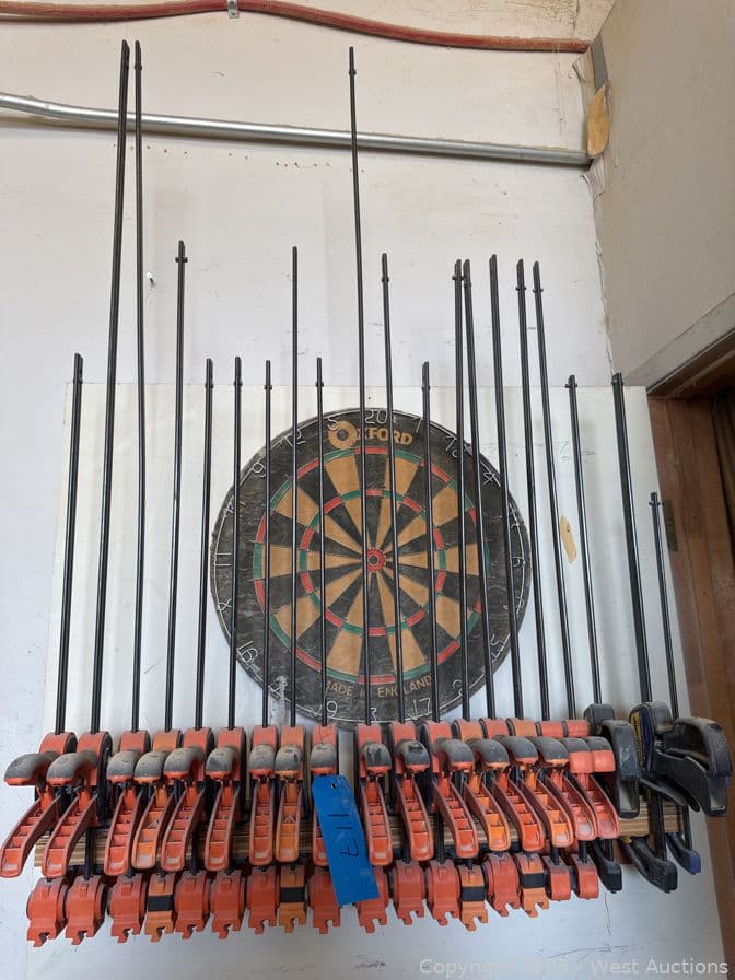 20-assorted-clamps-and-dartboard-jorgensen-ez-hold-irwin-and-more-590451