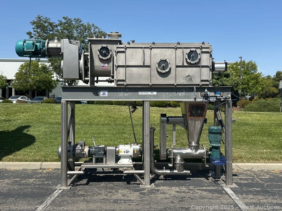 vincent-corporation-screw-press-model-cp-12vt-with-stand-and-additional-skid-mounted-pump-595938