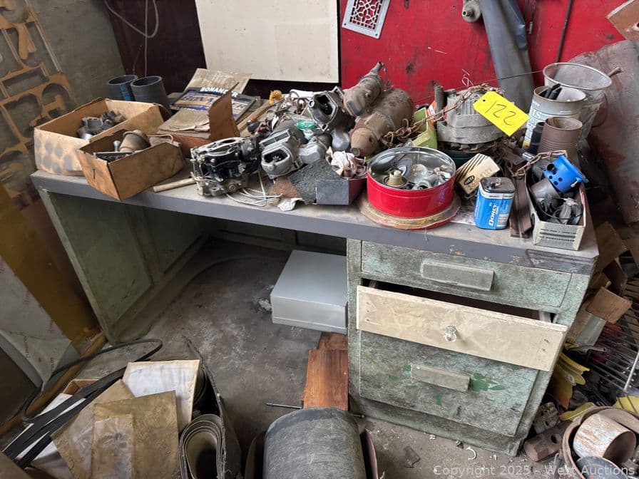 desk-and-contents-assorted-automotive-parts-hardware-and-more-600485
