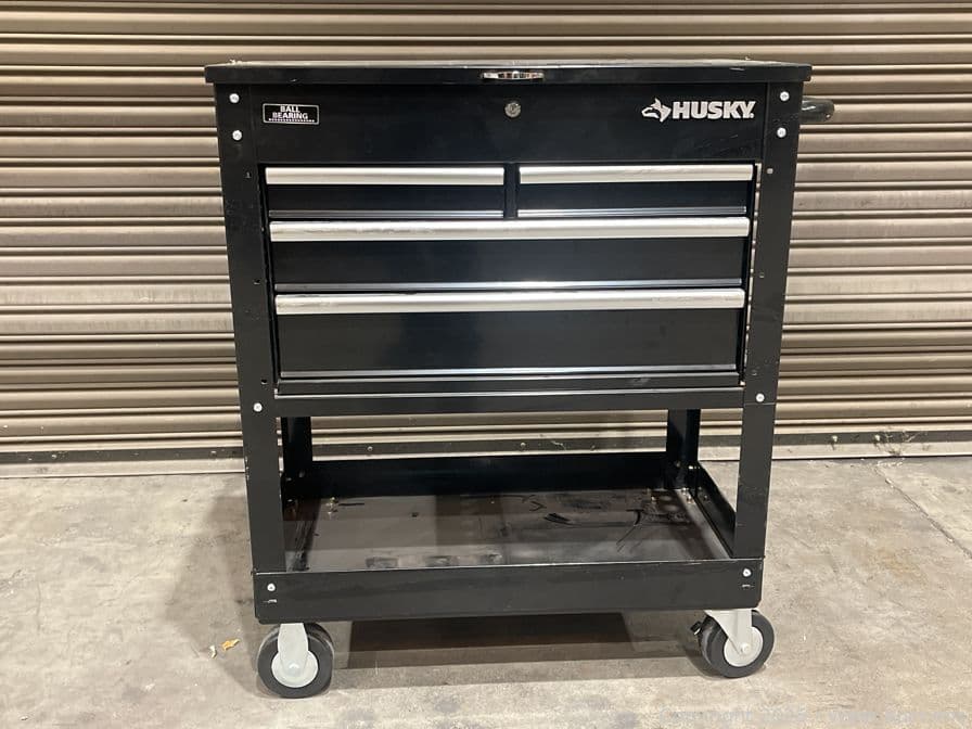 husky-33-in-w-4-drawer-mechanics-tool-utility-cart-in-gloss-black-249-retail-price-591380