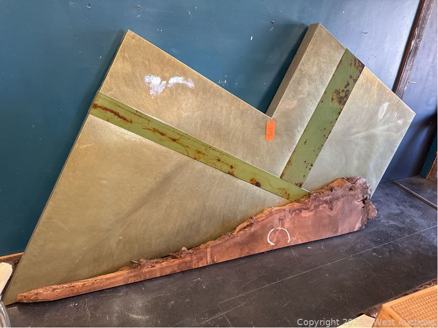2-pieces-of-steel-artwork-with-7-wood-slab-594085