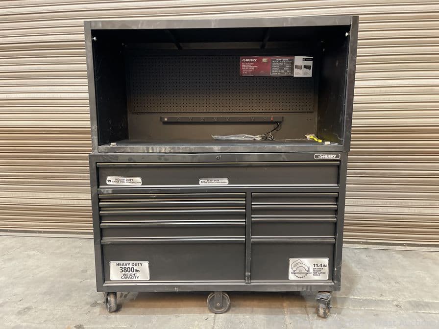 husky-62-in-w-x-24-in-d-heavy-duty-10-drawer-mobile-workbench-with-stainless-steel-work-top-combo-hu-599275