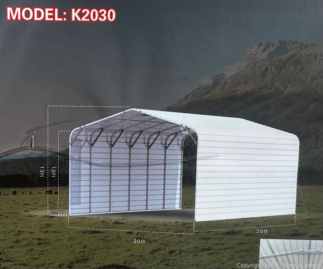2025-allmetal-k2030-20-x30-metal-garage-unused-601135