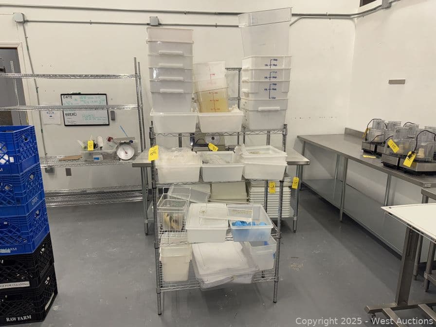 adjustable-4-tier-wire-rack-with-contents-kitchen-supply-hairnets-and-more-621988