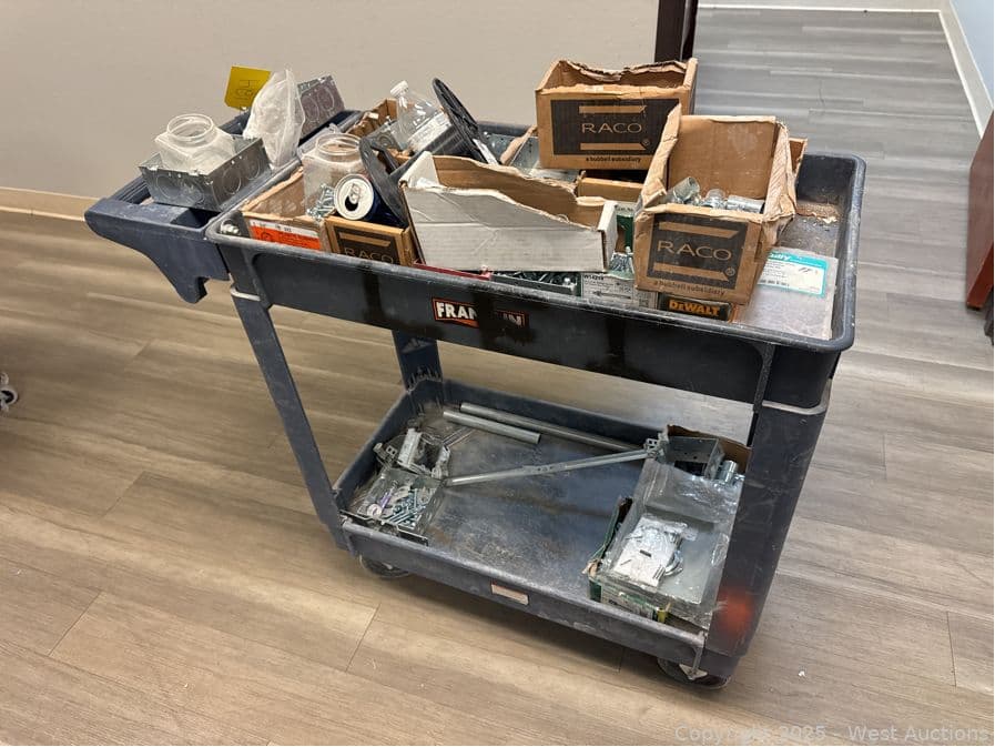 franklin-rolling-plastic-cart-and-contents-electrical-supply-623788